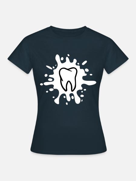 blob d'icône de dent - T-shirt Femme - marine