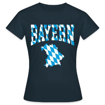 Bavière - T-shirt Femme - marine - Devant - AI Model Female 172 dark (172cm)