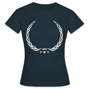 wreath laurel symbol blank - Women's T-Shirt - navy - Front - AI Model Female 172 dark (172cm)