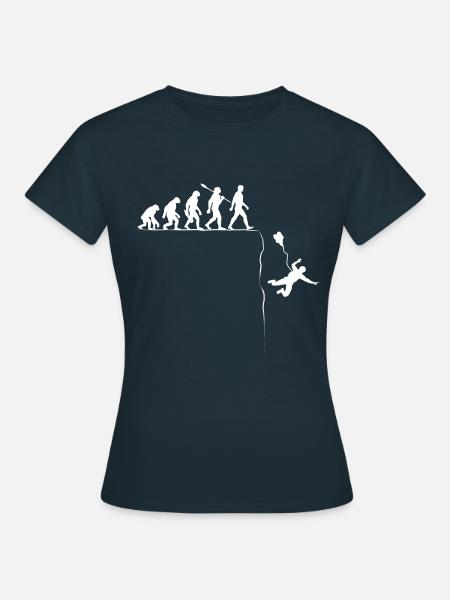Evolution - Basejump - Basejumper - Frauen T-Shirt - Navy