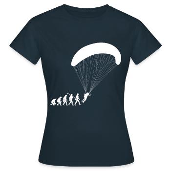Evolution Parapente Vol - T-shirt Femme - marine - Devant - AI Model Female 172 dark (172cm)