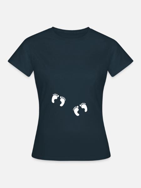 Babyfüsse Zwillinge - Frauen T-Shirt - Navy