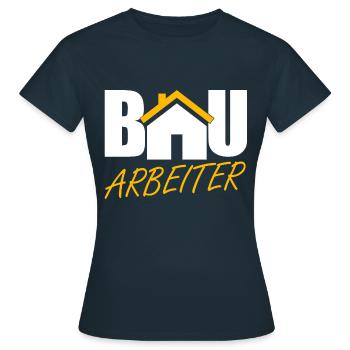 Bauarbeiter - Frauen T-Shirt - Navy - Vorne - AI Model Female 172 dark (172cm)