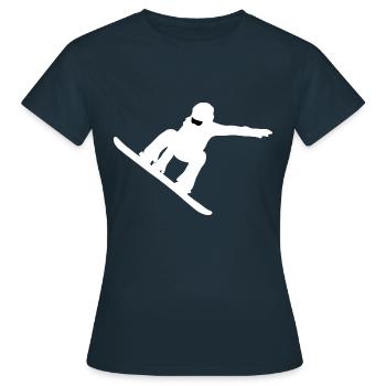 Snowboarder Wintersport - Frauen T-Shirt - Navy - Vorne - AI Model Female 172 dark (172cm)