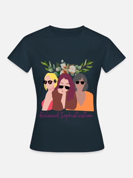 Entspannte Raffinesse - Frauen T-Shirt - Navy