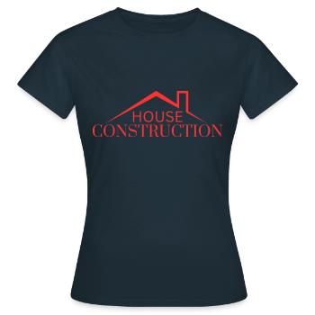 Construction de maison / Équipe Hausbau - T-shirt Femme - marine - Devant - AI Model Female 172 dark (172cm)