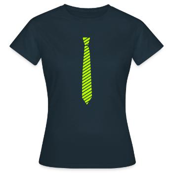 krawatte - Frauen T-Shirt - Navy - Vorne - AI Model Female 172 dark (172cm)