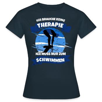 Schwimmer Schwimmen - Frauen T-Shirt - Navy - Vorne - AI Model Female 172 dark (172cm)