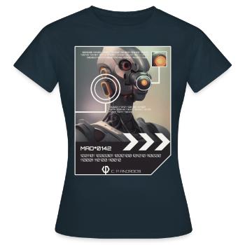 MAD*0142 - Android - Frauen T-Shirt - Navy - Vorne - AI Model Female 172 dark (172cm)