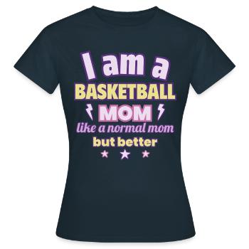 Basketball-Mama, Muttertag Geschenk, Sport - Frauen T-Shirt - Navy - Vorne - AI Model Female 172 dark (172cm)