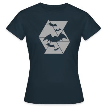 Bat Bat Wing Bats - Women's T-Shirt - navy - Front - AI Model Female 172 dark (172cm)