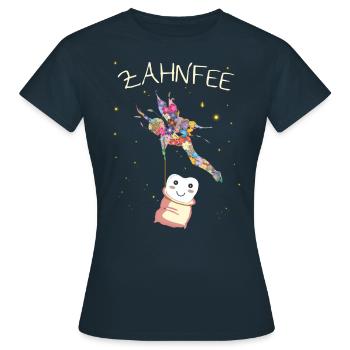 zahnfee tshirt - Frauen T-Shirt - Navy - Vorne - AI Model Female 172 dark (172cm)