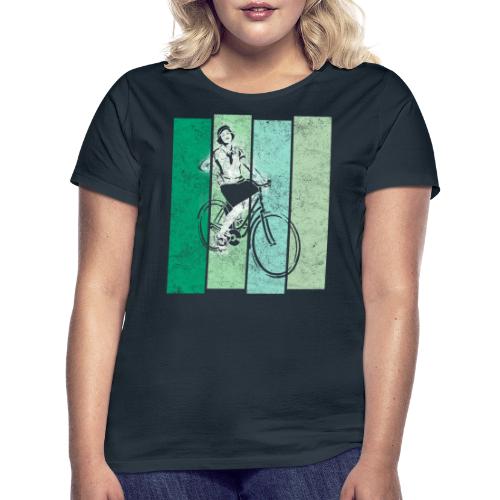 Fahrrad Retro Radlerin – Mint Green Beach Glass - Frauen T-Shirt