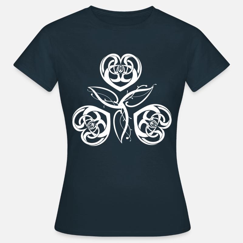 Celtic Ireland Viking Celtic Knot Pattern Tree - Women's T-Shirt - navy