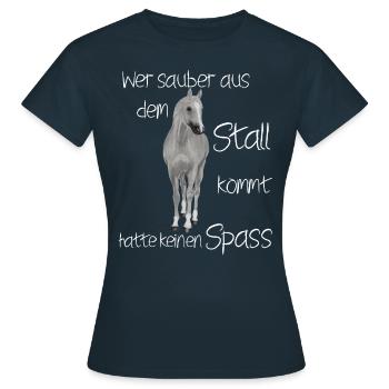 reiten Pferd Liebe Reiterin Pferde Pferdesprüche - Frauen T-Shirt - Navy - Vorne - AI Model Female 172 dark (172cm)