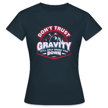 Funny Ski Statement - Women's T-Shirt - navy - Front - AI Model Female 172 dark (172cm)