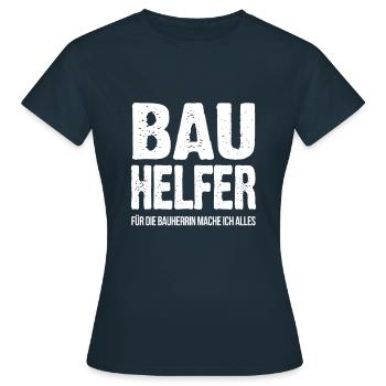 bauhelfer - Frauen T-Shirt - Navy - Vorne - AI Model Female 172 dark (172cm)