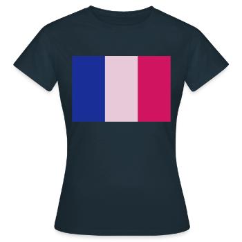 Drapeau national de la France - T-shirt Femme - marine - Devant - AI Model Female 172 dark (172cm)