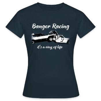 Banger Racing - c'est un mode de vie - T-shirt Femme - marine - Devant - AI Model Female 172 dark (172cm)