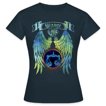 Zodiac Libra - Women's T-Shirt - navy - Front - AI Model Female 172 dark (172cm)