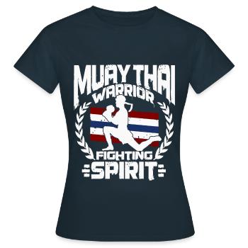 Muay Thaï combattant - T-shirt Femme - marine - Devant - AI Model Female 172 dark (172cm)