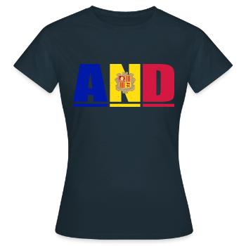 Andorre Graphique - T-shirt Femme - marine - Devant - AI Model Female 172 dark (172cm)