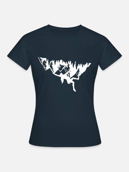 klettern bouldern felsklettern berge Bergsport - Frauen T-Shirt - Navy