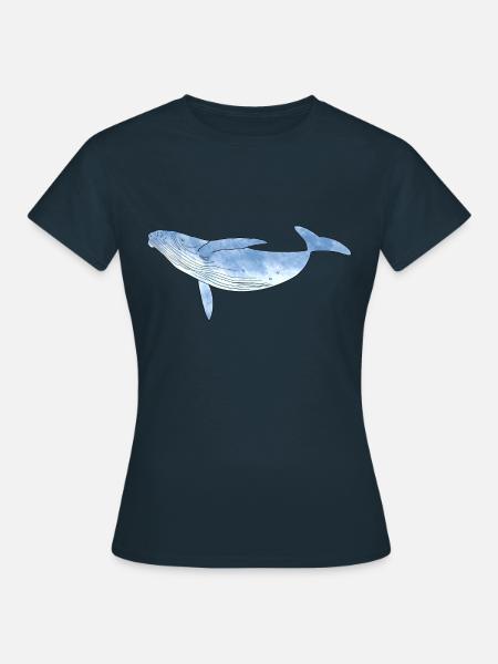 Buckelwal - Frauen T-Shirt - Navy