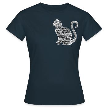 Hardware Cat - T-shirt Femme - marine - Devant - AI Model Female 172 dark (172cm)