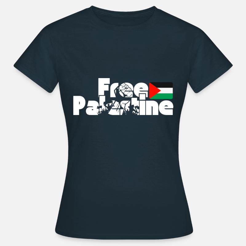 Free Palestine - Women's T-Shirt - navy