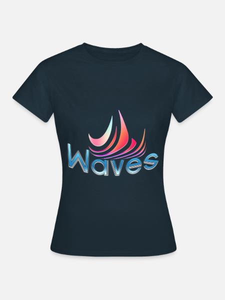 Waves Design - Frauen T-Shirt - Navy