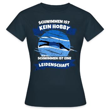 Schwimmerin Schwimmen - Frauen T-Shirt - Navy - Vorne - AI Model Female 172 dark (172cm)