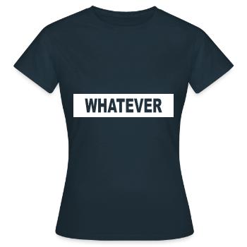 WHATEVER - minimalism - Frauen T-Shirt - Navy - Vorne - AI Model Female 172 dark (172cm)