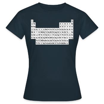 système périodique - T-shirt Femme - marine - Devant - AI Model Female 172 dark (172cm)