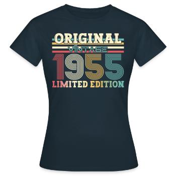 Original 1955 Vintage 1955 Birthday 1955 - Women's T-Shirt - navy - Front - AI Model Female 172 dark (172cm)