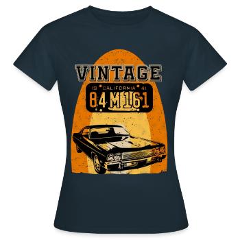 Vintage car california - Frauen T-Shirt - Navy - Vorne - AI Model Female 172 dark (172cm)