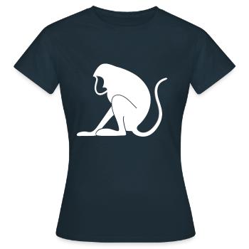 Singe singes voilés - T-shirt Femme - marine - Devant - AI Model Female 172 dark (172cm)