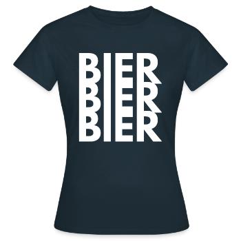 Bière Bière - T-shirt Femme - marine - Devant - AI Model Female 172 dark (172cm)