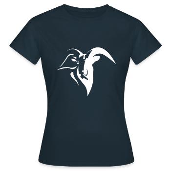 Chèvre Capricorne Bouc de fauchage bouc - T-shirt Femme - marine - Devant - AI Model Female 172 dark (172cm)