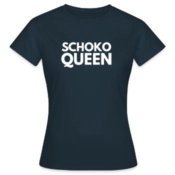 Schoko Queen - Frauen T-Shirt - Navy - Vorne - AI Model Female 172 dark (172cm)