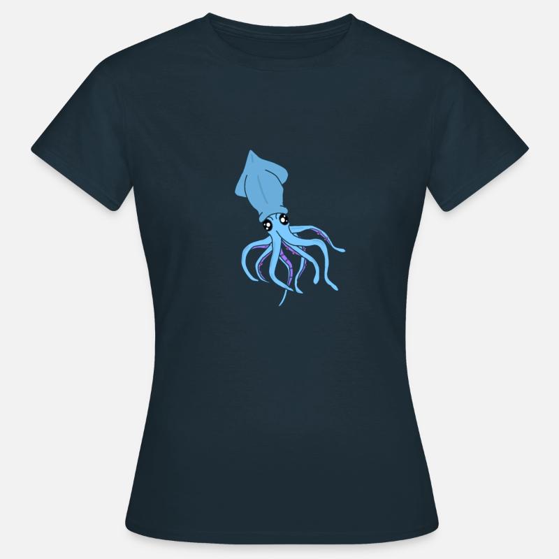Conception de calamars - T-shirt Femme - marine