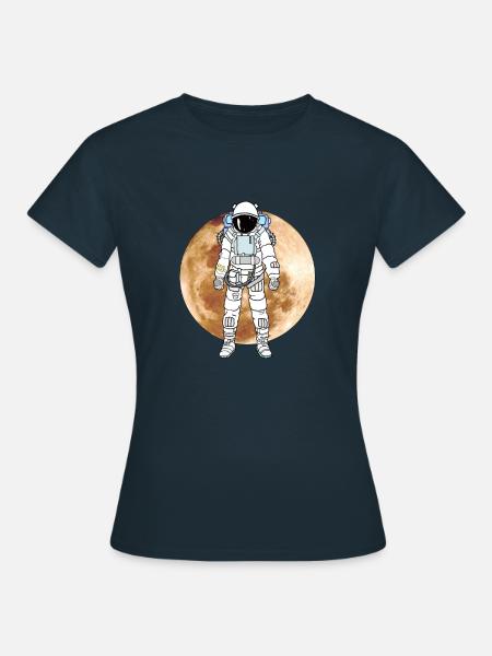 Astronaute, lune, alunissage, NASA - T-shirt Femme - marine