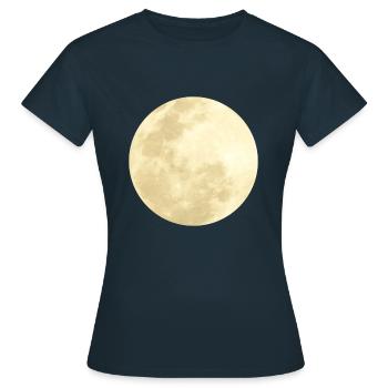 Mond - Frauen T-Shirt - Navy - Vorne - AI Model Female 172 dark (172cm)
