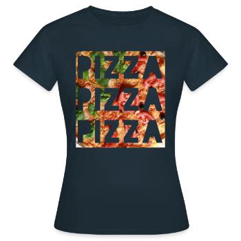 pizza pizza pizza - T-shirt Femme - marine - Devant - AI Model Female 172 dark (172cm)