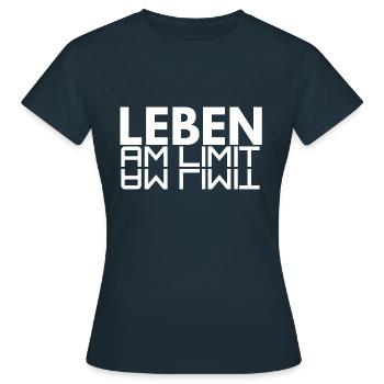 LEBEN AM LIMIT - Frauen T-Shirt - Navy - Vorne - AI Model Female 172 dark (172cm)