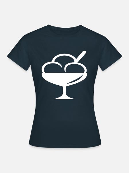 Eisbecher - Frauen T-Shirt - Navy