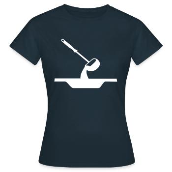 Suppe Suppenlöffel - Frauen T-Shirt - Navy - Vorne - AI Model Female 172 dark (172cm)