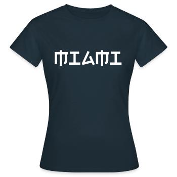 Miami - T-shirt Femme - marine - Devant - AI Model Female 172 dark (172cm)