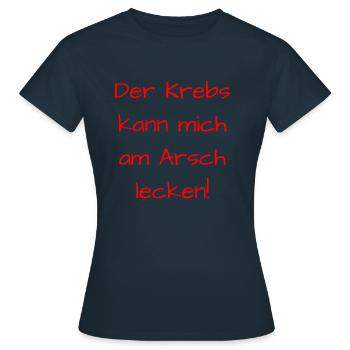Kampf gegen Krebs - Frauen T-Shirt - Navy - Vorne - AI Model Female 172 dark (172cm)