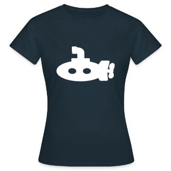 sous-marin - T-shirt Femme - marine - Devant - AI Model Female 172 dark (172cm)